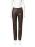 Calvin Klein 100% Leather 100% Polyester Brown Leather Pants Size 30 - photo 2