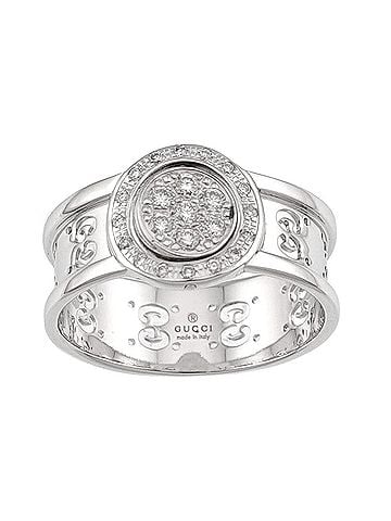 Gucci Gucci Icon Ring #14, Diamond, 18K White Gold (750) (view 2)