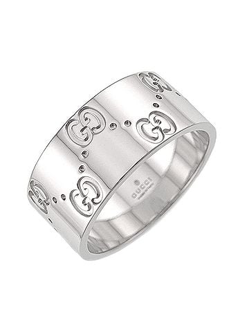 Gucci Gucci Icon Wide Ring #18, 18K WG (White Gold 750) (view 1)