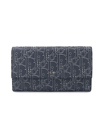 Christian Dior Christian Dior Gravity Outline Long Flap Wallet, Bi-fold Leather, Navy Blue, 2ESBC328FGP (view 1)