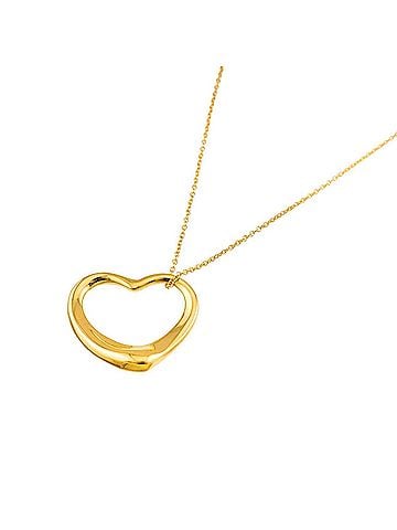 Tiffany & Co. Tiffany &amp; Co. Heart Necklace, 22mm wide, 40cm length, 18K Yellow Gold (750) Open Necklace (view 1)