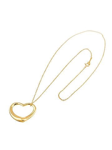 Tiffany & Co. Tiffany &amp; Co. Heart Necklace, 22mm wide, 40cm length, 18K Yellow Gold (750) Open Necklace (view 2)