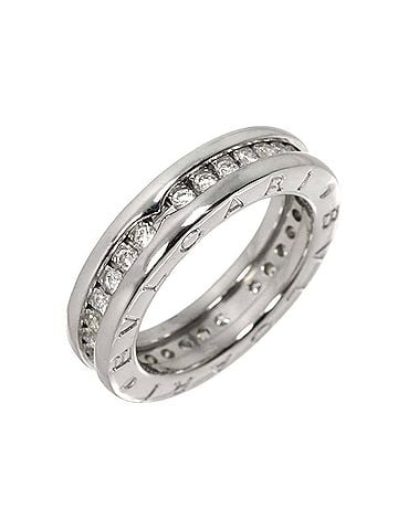 Bvlgari Bulgari BVLGARI B-zero1 1-band #46 Diamond Ring 18K WG White Gold 750 (view 1)