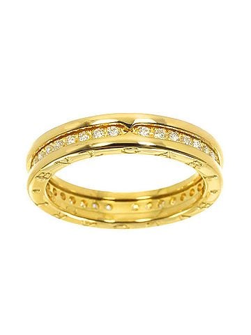 Bvlgari Bulgari BVLGARI B-zero1 1-band #59 Diamond Ring 18K YG Yellow Gold 750 (view 2)