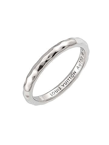 Louis Vuitton Louis Vuitton Alliance Monogram Infini #54 Ring, 18K White Gold (750) (view 1)