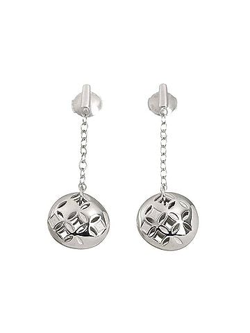Louis Vuitton Louis Vuitton Monogram Galet Earrings, 18K White Gold (750), Pierced Earrings (view 1)