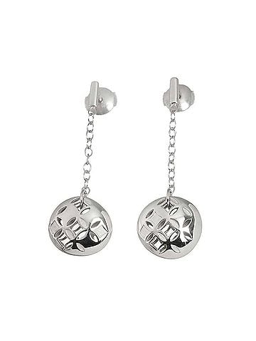 Louis Vuitton Louis Vuitton Monogram Galet Earrings, 18K White Gold (750), Pierced Earrings (view 2)