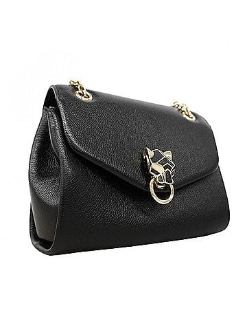 Cartier Cartier Panthère Shoulder Bag, Leather, Black/Champagne, Women's (view 2)