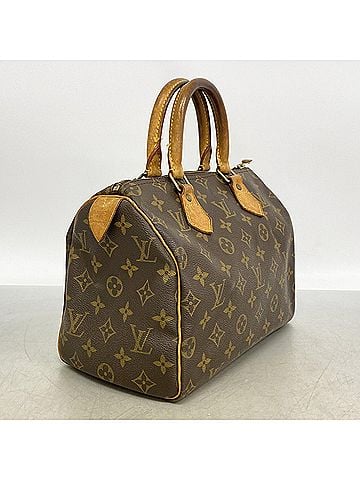 Louis Vuitton Louis Vuitton Monogram Speedy 25 Handbag M41109 Brown Women's (view 2)