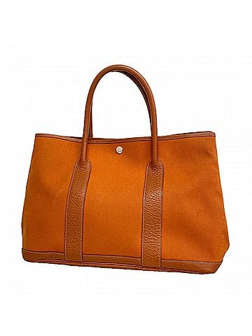 Hermès Hermes Garden PM Tote Bag, Toile Officier, Orange, ?J stamp, Ladies' (view 1)