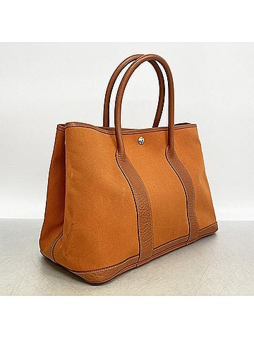 Hermès Hermes Garden PM Tote Bag, Toile Officier, Orange, ?J stamp, Ladies' (view 2)