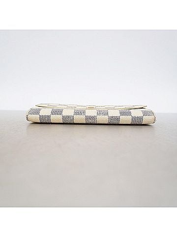 Louis Vuitton Louis Vuitton Damier Azur Portefeuille Sarah Long Wallet N61735 White Women's (view 2)