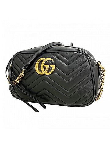 Gucci Gucci GG Marmont Shoulder Bag 447632 Leather Black Women's (view 1)