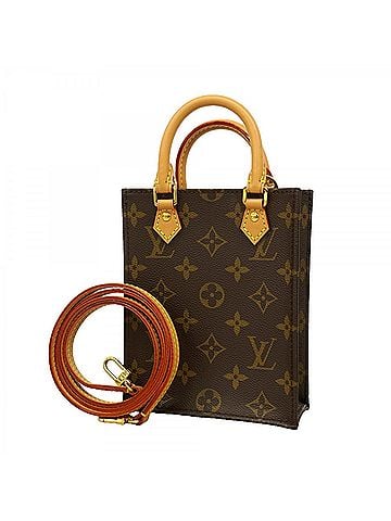 Louis Vuitton Louis Vuitton Monogram Petite Sac Plat Handbag M69442 Brown 2-way bag for women (view 1)