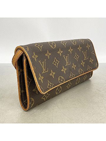 Louis Vuitton Louis Vuitton Monogram Pochette Twin GM Shoulder Bag M51852 Brown Women's (view 2)