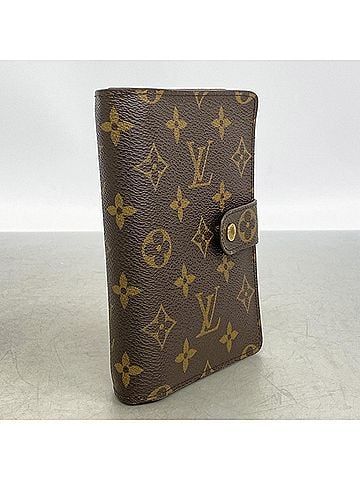 Louis Vuitton Louis Vuitton Monogram Portefeuille Papier Zip Wallet M61207 Brown Women's (view 2)