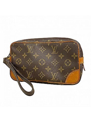 Louis Vuitton Louis Vuitton Monogram Marly Dragonne PM Clutch Bag M51827 Brown Men's (view 1)