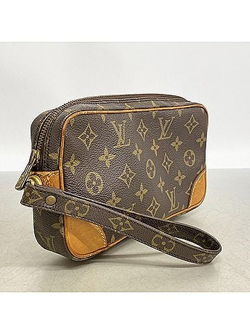 Louis Vuitton Louis Vuitton Monogram Marly Dragonne PM Clutch Bag M51827 Brown Men's (view 2)