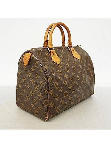 Louis Vuitton Louis Vuitton Monogram Speedy 30 Handbag M41108 Brown Women's (view 2)