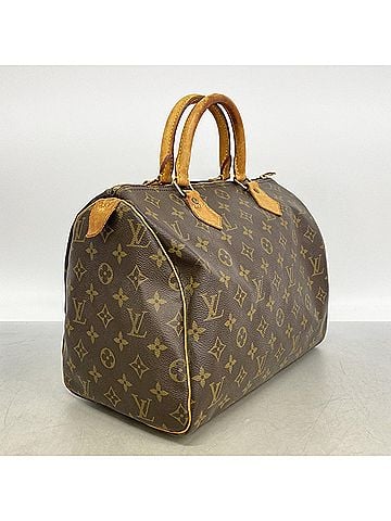 Louis Vuitton Louis Vuitton Monogram Speedy 30 Handbag M41108 Brown Women's (view 2)