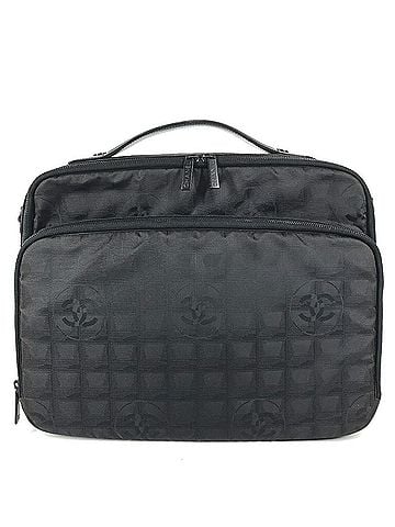 Chanel CHANEL New Travel Line Business Bag, 2-Way Shoulder Document Tote Handbag, Nylon, Men's &amp; Women's, Black (view 1)