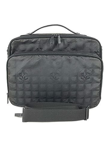 Chanel CHANEL New Travel Line Business Bag, 2-Way Shoulder Document Tote Handbag, Nylon, Men's &amp; Women's, Black (view 2)