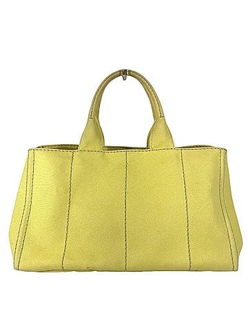 Prada PRADA Canapa Logo Tote Bag, Handbag, Canvas, Men's/Women's, Yellow (view 2)