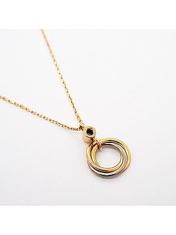 Cartier Cartier Baby Trinity Necklace, 1PD (1 diamond), available in 18K Yellow Gold (KYG), White (18KWG), and Pink (18KPG). (Women's) (view 2)