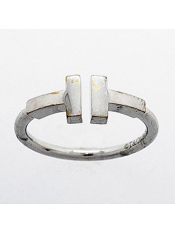 Tiffany & Co. Tiffany &amp; Co. T Wire Ring, 18K White Gold, Women's (view 2)
