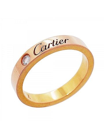 Cartier Cartier C de Ring, 1PD (18K Pink Gold) with Diamond, Ladies' (view 1)