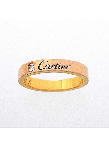 Cartier Cartier C de Ring, 1PD (18K Pink Gold) with Diamond, Ladies' (view 2)