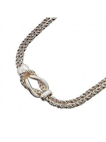 Tiffany & Co. Tiffany &amp; Co. Necklace, Center Knot Double Rope, Sterling Silver 925, Women's (view 1)