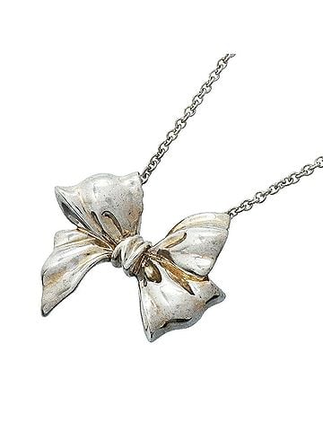 Tiffany & Co. Tiffany &amp; Co. Ribbon Necklace, Sterling Silver 925, Women's (view 1)