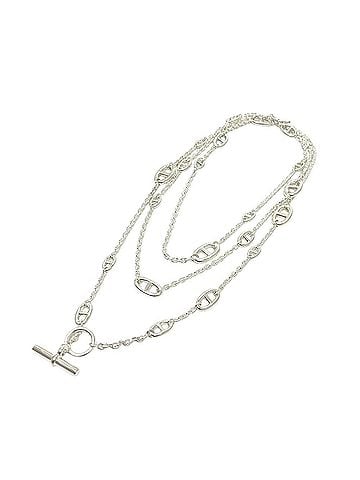 Hermès HERMES Chaine d'Ancre Farandole 160 Long Necklace, SV925, Silver, Men's/Women's. (view 1)