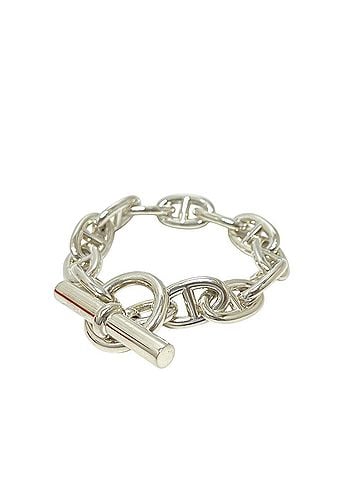 Hermès HERMES H101995B Chaine d'Ancre TGM 12-link bracelet SV925 men's silver (view 1)