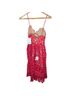 Self-Portrait 100% Polyester 5% Spandex 95% Polyester Floral Red Cocktail Dress Size 2 - photo 5