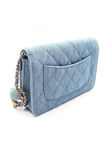 Chanel Chanel Matelassé Shoulder Bag/Handbag, Denim, Women's, Blue (AP1450) (view 2)
