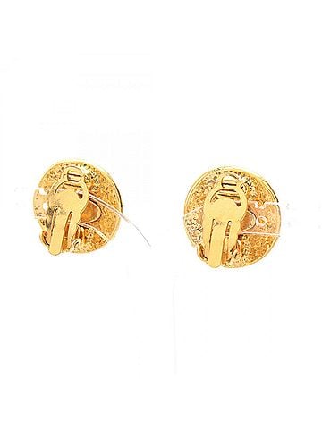 Chanel Chanel Coco Mark Earrings, Gold Plated (GP), Women's, Tone (view 2)