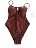 Caroline Constas Brown One Piece Swimsuit Size S - photo 1