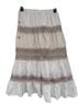 Title Unknown 100% Cotton Ivory Brown Gold Casual Skirt Size M - photo 1