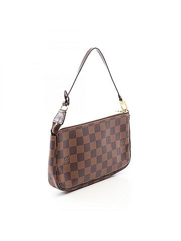Louis Vuitton Louis Vuitton Pochette Accessoires Damier Ebene Handbag, Coated Canvas Leather, Women's, Brown, N51985 (view 2)