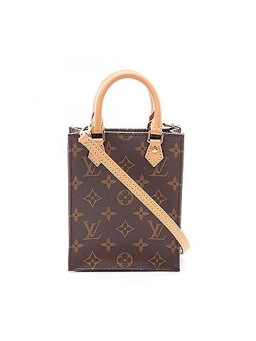 Louis Vuitton Louis Vuitton Petite Sac Plat Monogram 2-Way Handbag, Coated Canvas and Leather, Women's, Brown, M69442 (view 1)