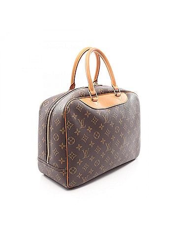 Louis Vuitton Louis Vuitton Deauville Bowling Vanity Monogram Handbag, Coated Canvas Leather, Women's, Brown, M47270 (view 2)