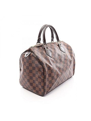 Louis Vuitton Louis Vuitton Speedy 30 Handbag, Coated Canvas and Leather, Damier Pattern, Women's, Brown, N41531 (view 2)
