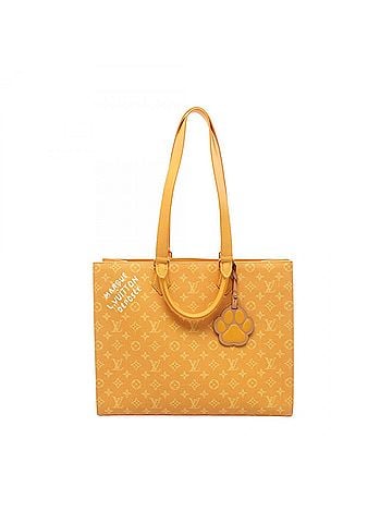 Louis Vuitton Louis Vuitton Sac Plat 24H Tote Bag Handbag, Coated Canvas and Leather, Monogram Heritage, Men's, Yellow, M12683 (view 1)