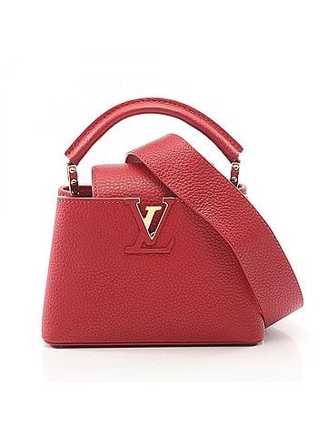 Louis Vuitton Louis Vuitton Capucines Mini 2-Way Handbag, Leather, Women's, Red, M56845 (view 1)