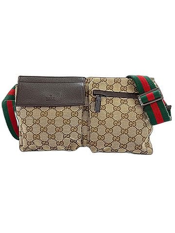 Gucci GUCCI Sherry Line Waist Bag/Body Bag, Beige (view 1)