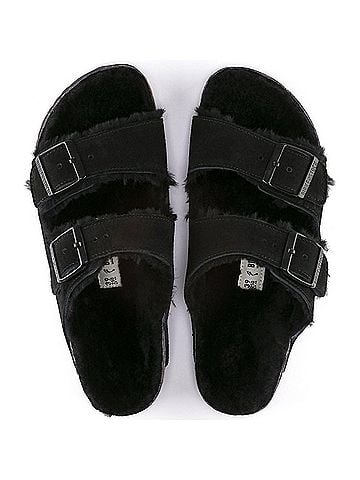 Birkenstock Unisex Arizona Fur Shearling Sandal (view 2)