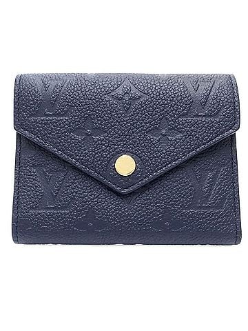 Louis Vuitton LOUIS VUITTON Louis Vuitton Monogram Empreinte Tri-fold Wallet M83590 Portefeuille Victorine Navy Women's 182227 (view 1)