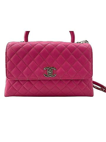 Chanel CHANEL Coco Handle Matelassé Handbag Pink (view 1)